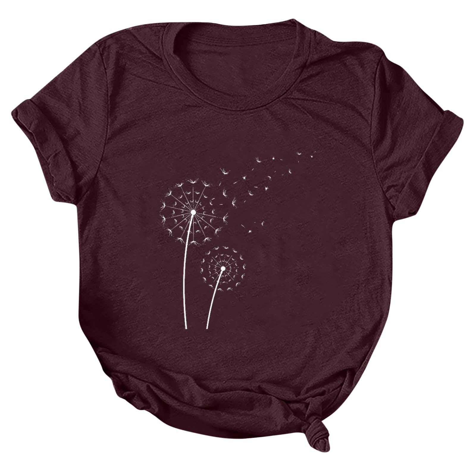 Stylish Women's Short Sleeve Graphic Printed T-Shirt - Cute Summer Loose Fit Tee for Casual Outings, Beach Trips & Everyday Wear