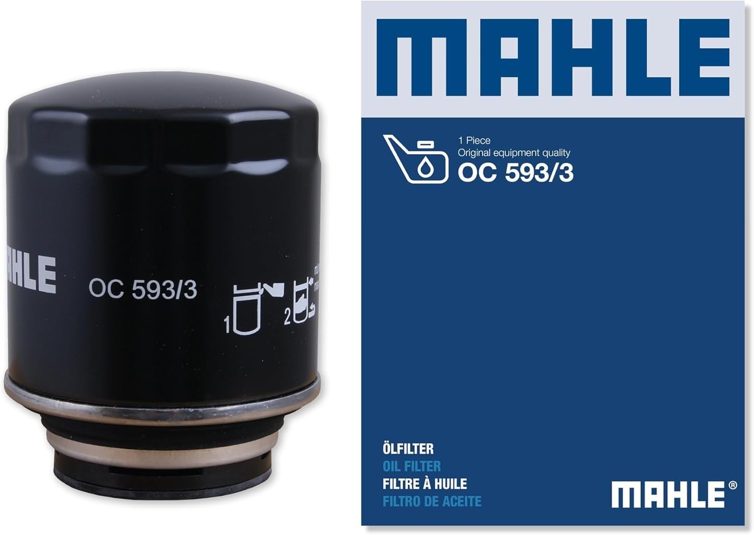 MAHLE OC593/3 Premium Oil Filter - Compatible with Multiple Car Models, High Efficiency Engine Protection | Ideal for Routine Maintenance & Performance Upgrades