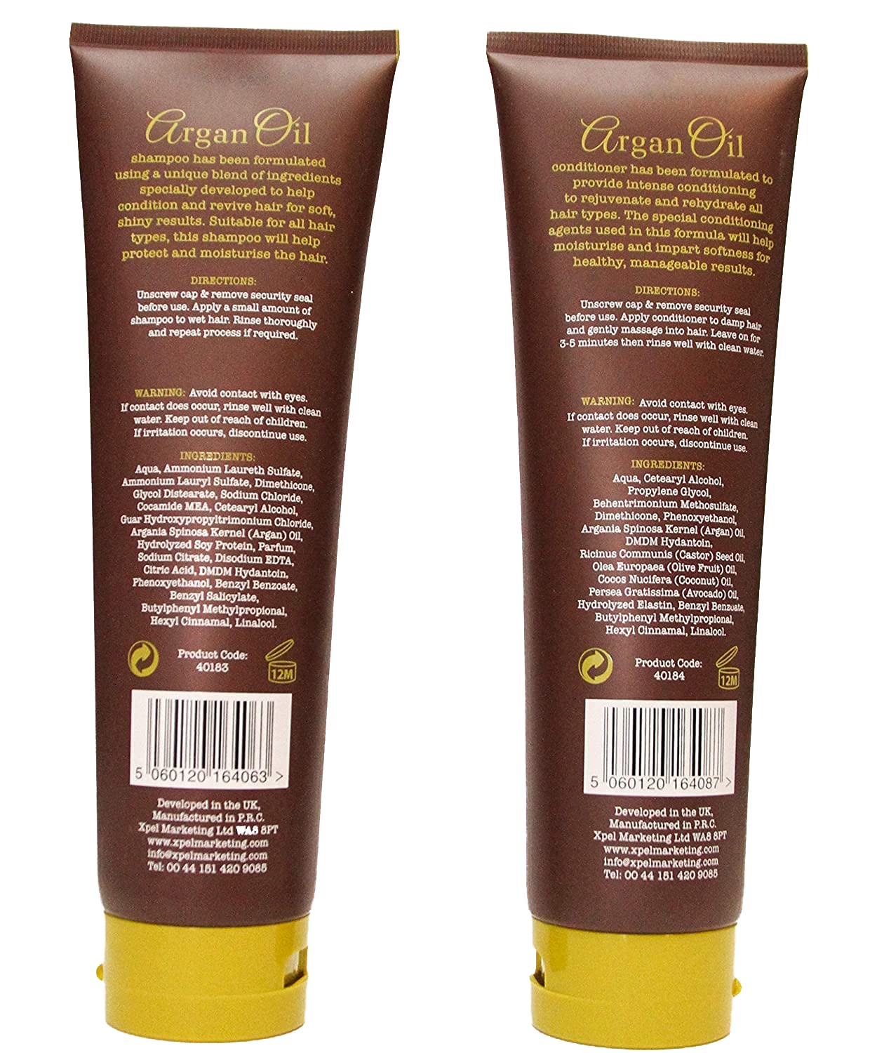 Pure Moroccan Argan Oil Shampoo & Conditioner Set - 300ml Each for Hydration & Repair | Dry Hair Care & Frizz Control for Daily Use at Home & Salon