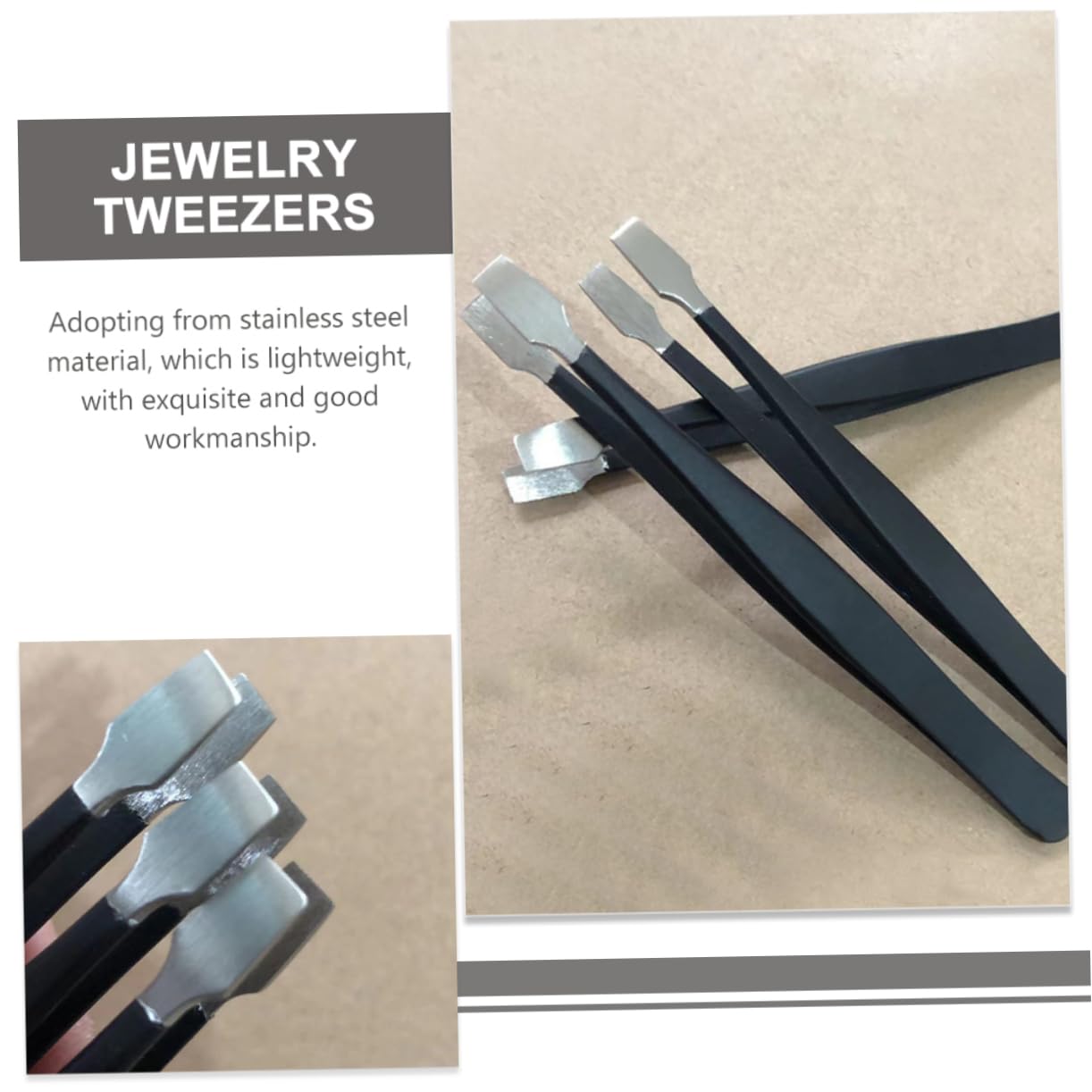 Premium Stainless Steel Crafting Tweezers - Precision Eyelash Applicator & Stamp Collector Tool for Beauty, DIY, and Crafting Projects