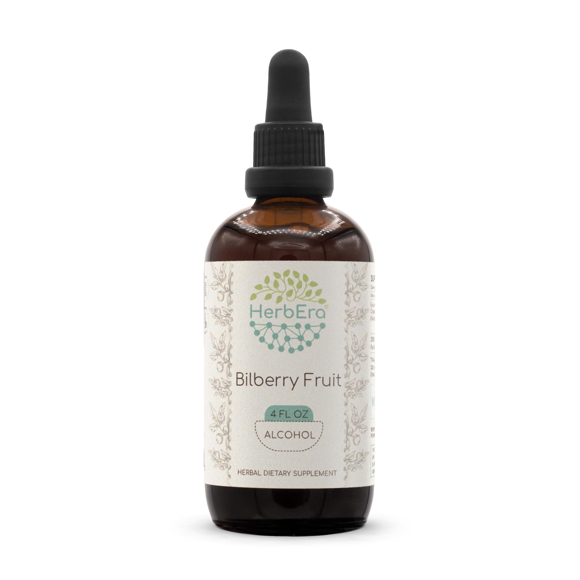 Bilberry Extract Tincture - 4 fl oz Alcohol-Free Herbal Supplement with Vaccinium Myrtillus for Eye Health & Antioxidant Support - Perfect for Smoothies, Teas & Natural Remedies