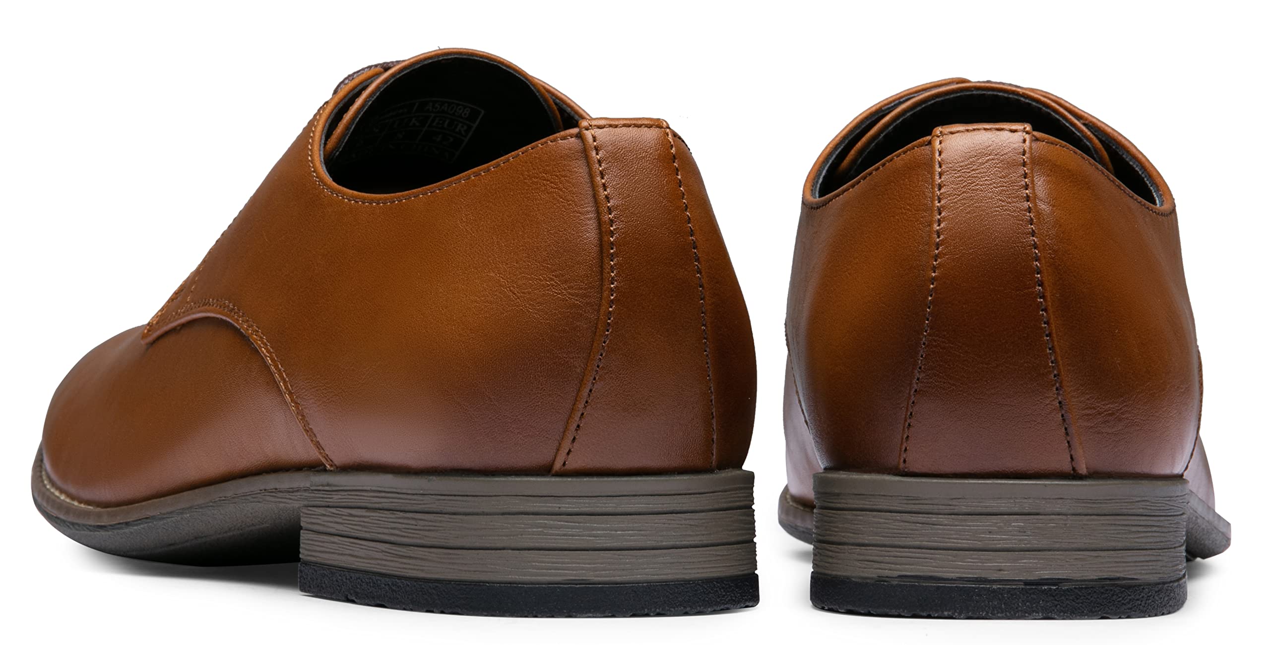 Jousen Men's Oxford Plain Toe Dress Shoes - Classic Formal Derby Shoes for Business, Wedding & Office Wear - Comfortable Leather Dress Shoes for Men