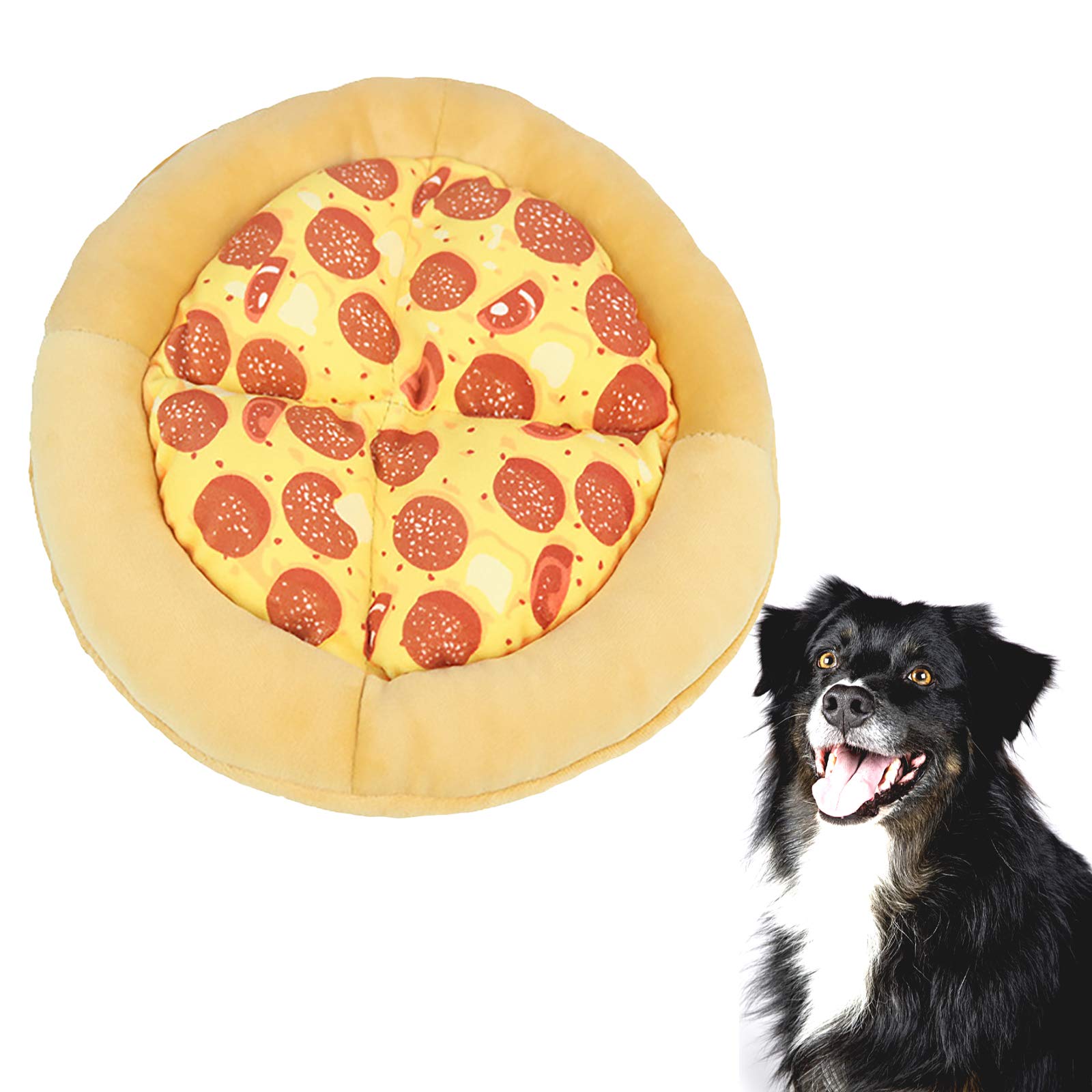 YOULAL Plush Squeaky Dog Chew Toy - Durable Interactive Sniffer Pad Pizza Cushion for Small Medium & Large Dogs | Perfect for Playtime, Training & Mental Stimulation
