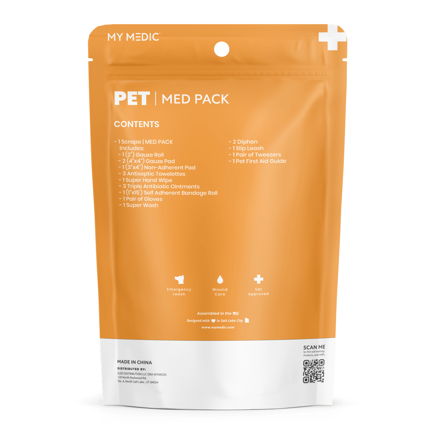 Med Pack Pet Medic Dog First Aid Kit – Emergency Pet Care for Dogs, Cats & Pets – Essential First Aid Supplies for Travel, Hiking & Home Use