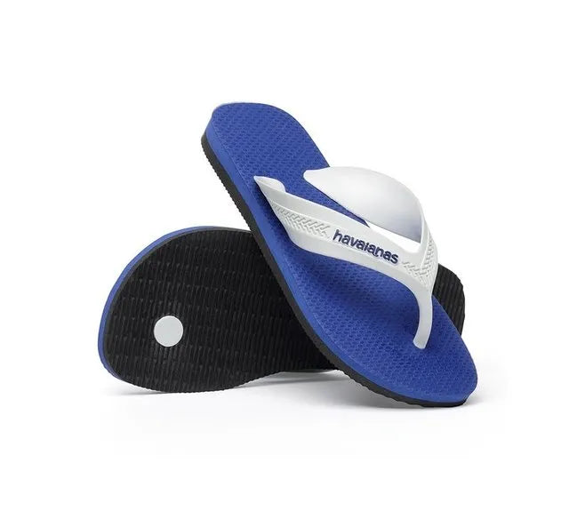 Havaianas Kids Max Flip Flops for Boys & Girls - Black & Navy Blue | Comfortable Beach Sandals for Summer, Pool, and Outdoor Play