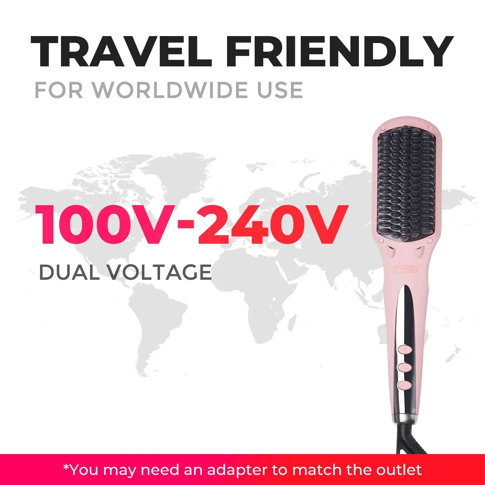 TYMO Ionic Pink Hair Dryer - Professional Salon Blow Dryer with Negative Ion Technology for Frizz-Free, Shiny Hair | Perfect for Home & Salon Use
