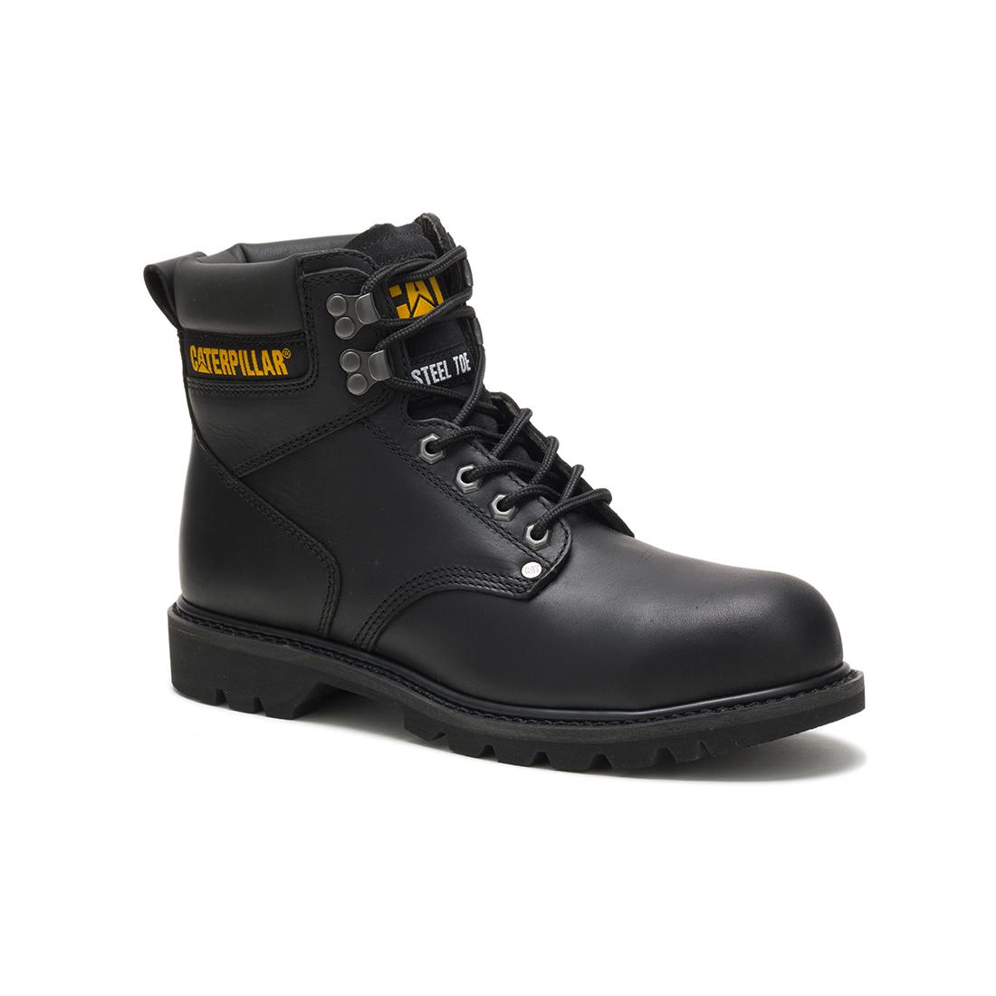 Steel Toe Work Boots for Men - Black Safety Shoes for Construction & Industrial Work - Durable & Comfortable for Long Shifts
