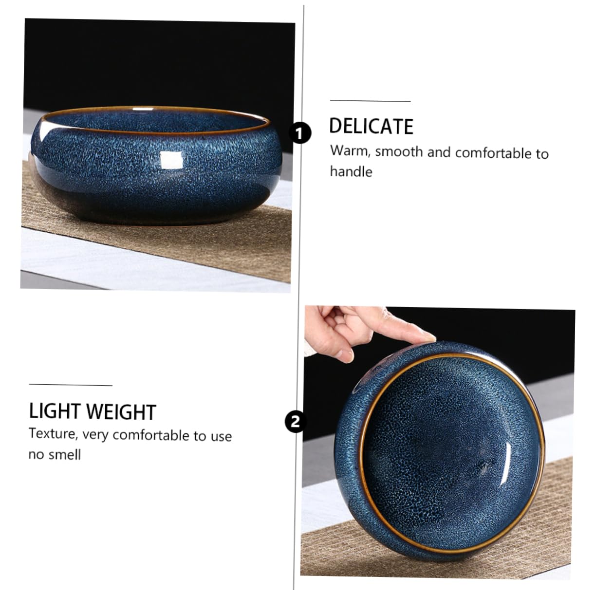 Operitacx Chinese Tea Washing Bowl - Pure Color Ceramic Tea Accessory for Gongfu Tea Ceremony | Perfect for Tea Tasting, Brewing & Traditional Chinese Tea Culture Experience