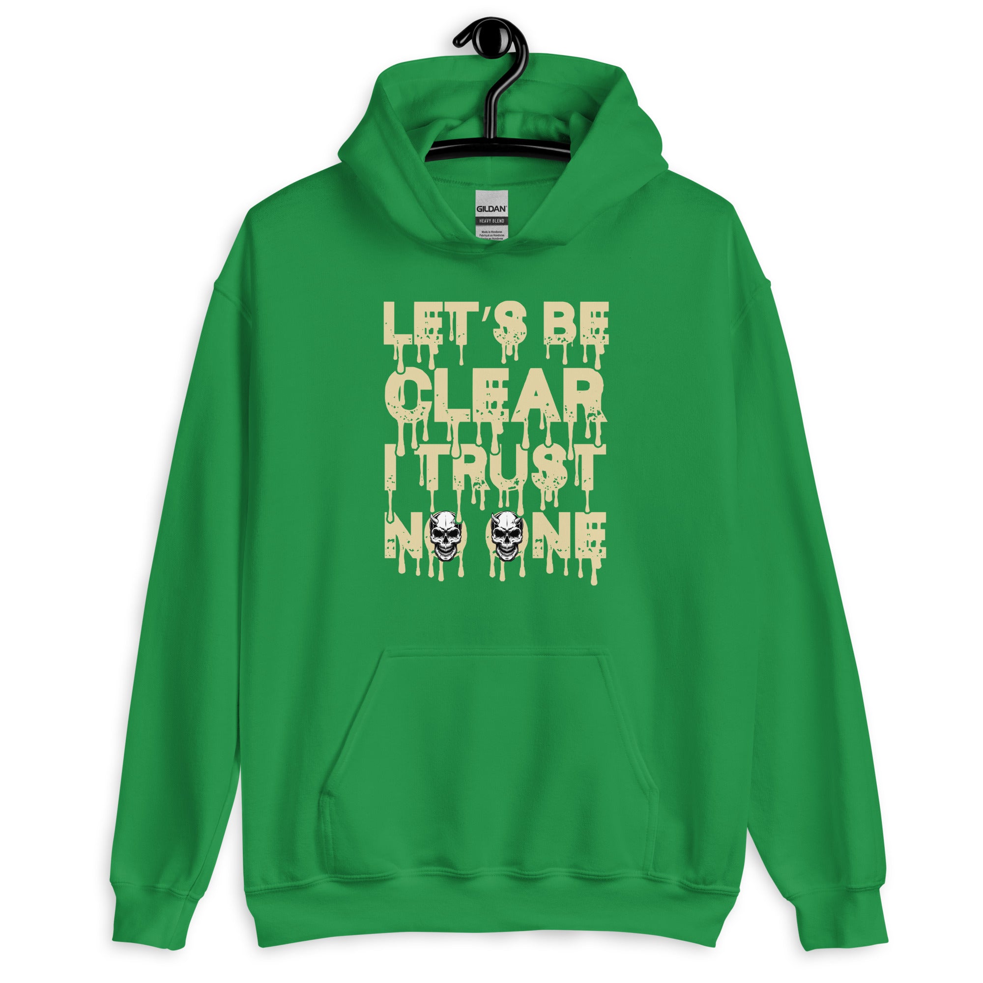 Let's Be Clear I Trust No One Hoodie - Stylish Unisex Pullover for Streetwear & Casual Outfits | Perfect for Urban Fashion, Gym, and Everyday Wear