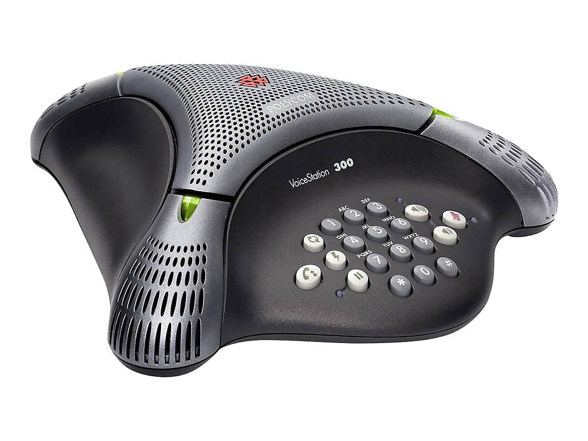Polycom Voicestation 300 Analog Conference Phone - High-Quality Business Speakerphone for Clear Calls | Perfect for Office Meetings, Conference Rooms & Remote Work