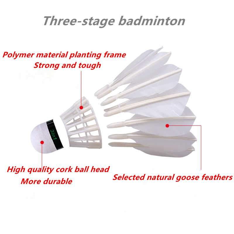 Premium DHS TR 412 Goose Feather Badminton Shuttlecocks - Professional Grade for Tournaments & Training - Perfect for Indoor/Outdoor Play