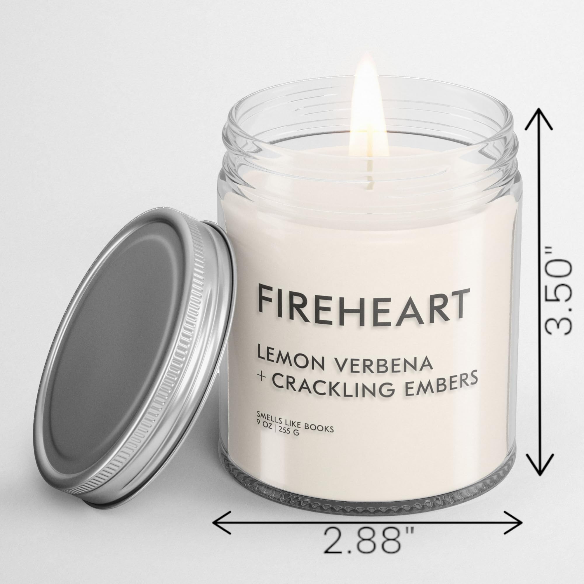 FIREHEART Book Lovers Soy Candle - Book Scented Vegan Candle, Cruelty-Free & Phthalate-Free - Perfect for Reading Nooks, Cozy Evenings & Book Club Gatherings