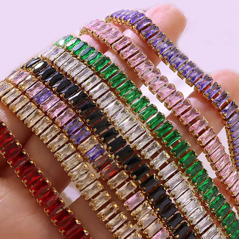 Premium Crystal Tennis Bracelet - Elegant & Sparkling Jewelry for Women | Perfect for Weddings, Parties & Special Occasions