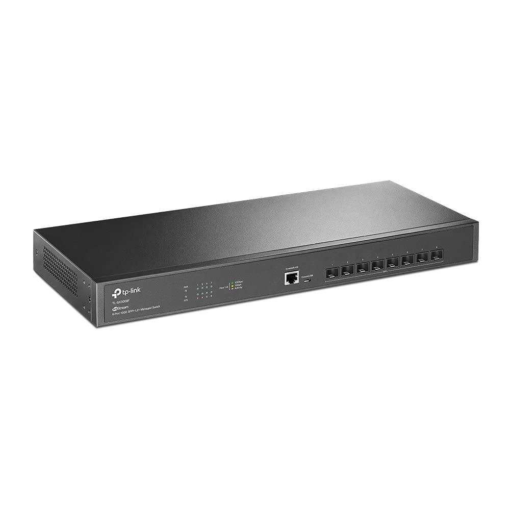 TP-Link JetStream 8-Port 10G SFP+ L2+ Managed Network Switch | High-Speed Data Center & Enterprise Networking Solution for Server Racks & Office Use