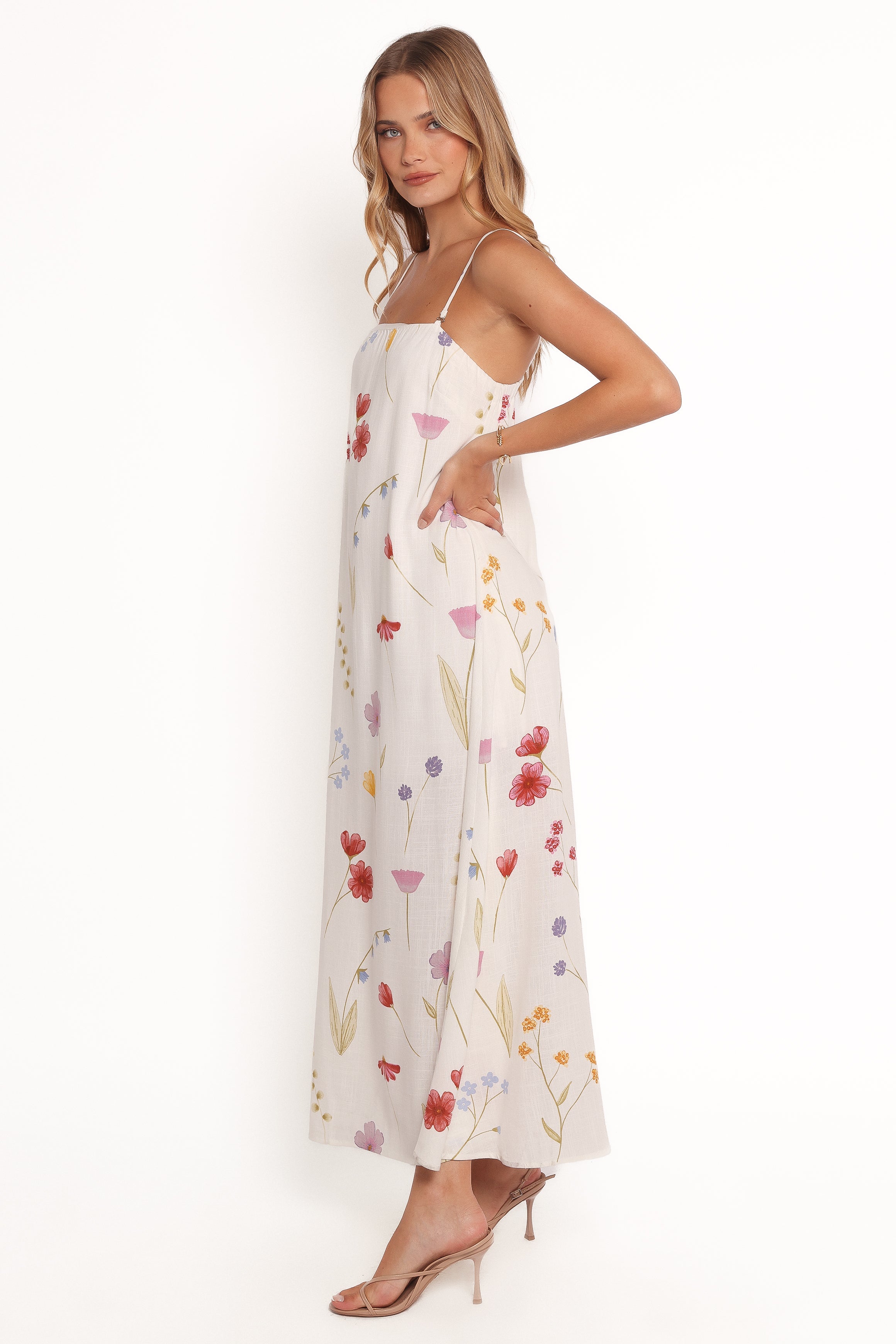 Jasinta Maxi Dress - Ditsy Floral Print Long Summer Dress for Women | Beach Vacation, Garden Party, Date Night Outfit