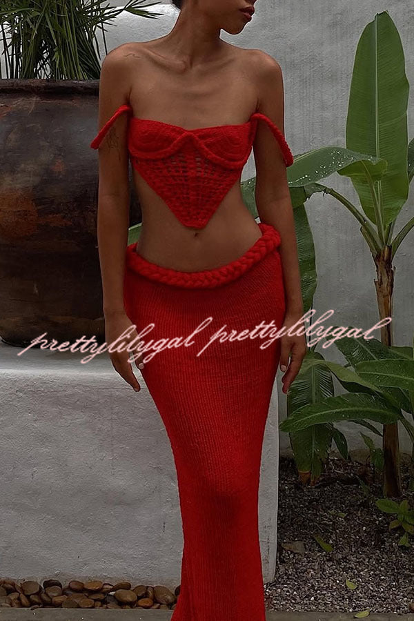 Sumui Hollow Crochet Knit Braid Detail V-Neck Crop Tank Top - Summer Beach Vacation Outfit, Boho Chic Festival Wear, Casual Street Style