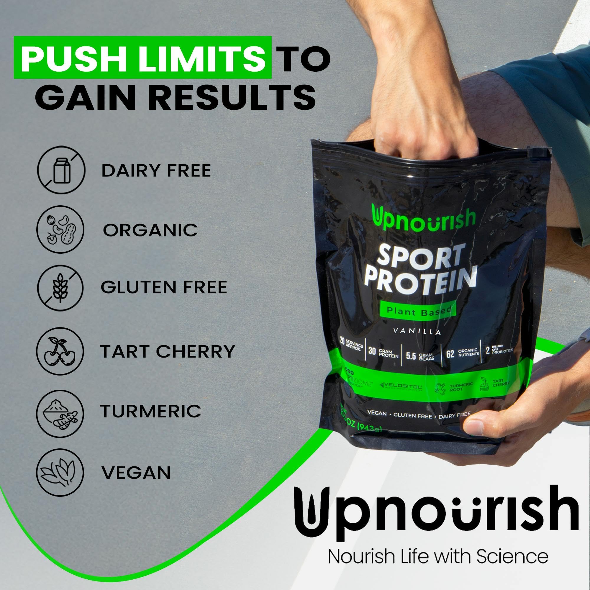 Vegan Sport Protein Powder Vanilla – 30g Plant-Based Protein with VELOSITOL, BCAAs, Organic Greens & Fruits, Probiotics, Tart Cherry for Post Workout Recovery | Inform Sports Certified Keto-Friendly | 20 Servings | Ideal for Athletes, Gym Enthusiasts & Healthy Lifestyle