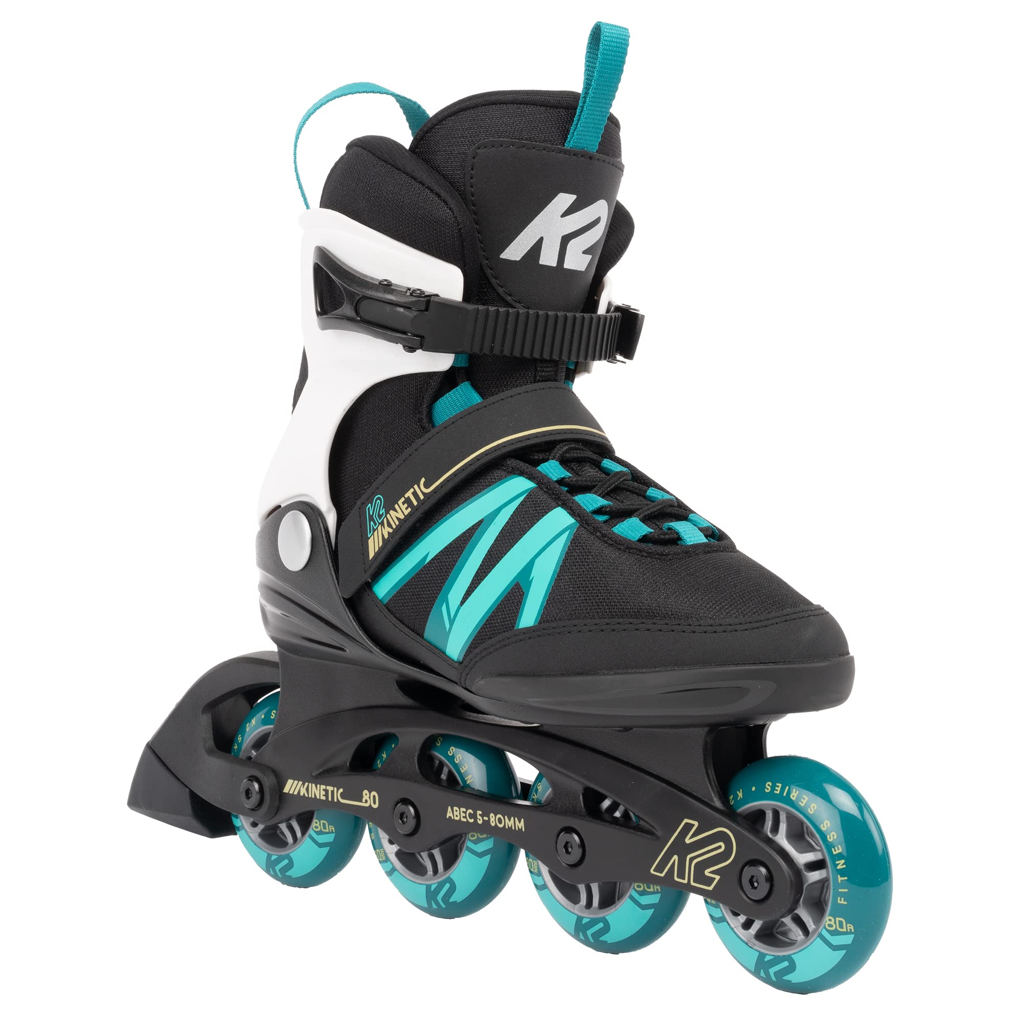 K2 Skate Kinetic 80 Women's Inline Skates - Comfortable Fitness & Recreational Rollerblades for Outdoor Exercise, Park Riding & Casual Skating