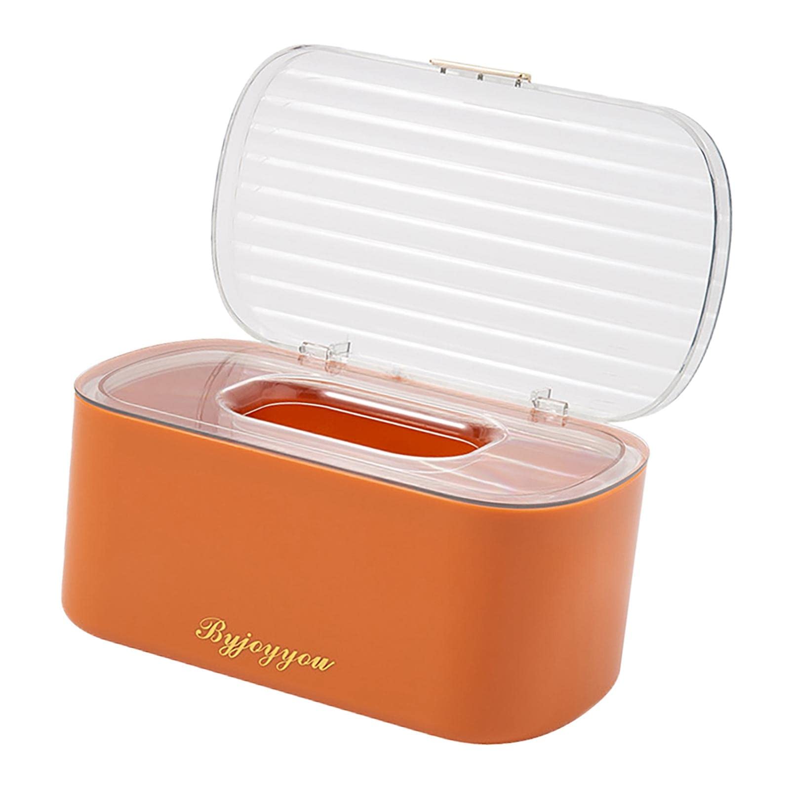 Baoblaze Mask Dispenser Storage Box - Face Cover Organizer with Tissue Paper Holder for Car & Office Use - Orange (Perfect for Travel, Commuting and Daily Protection)