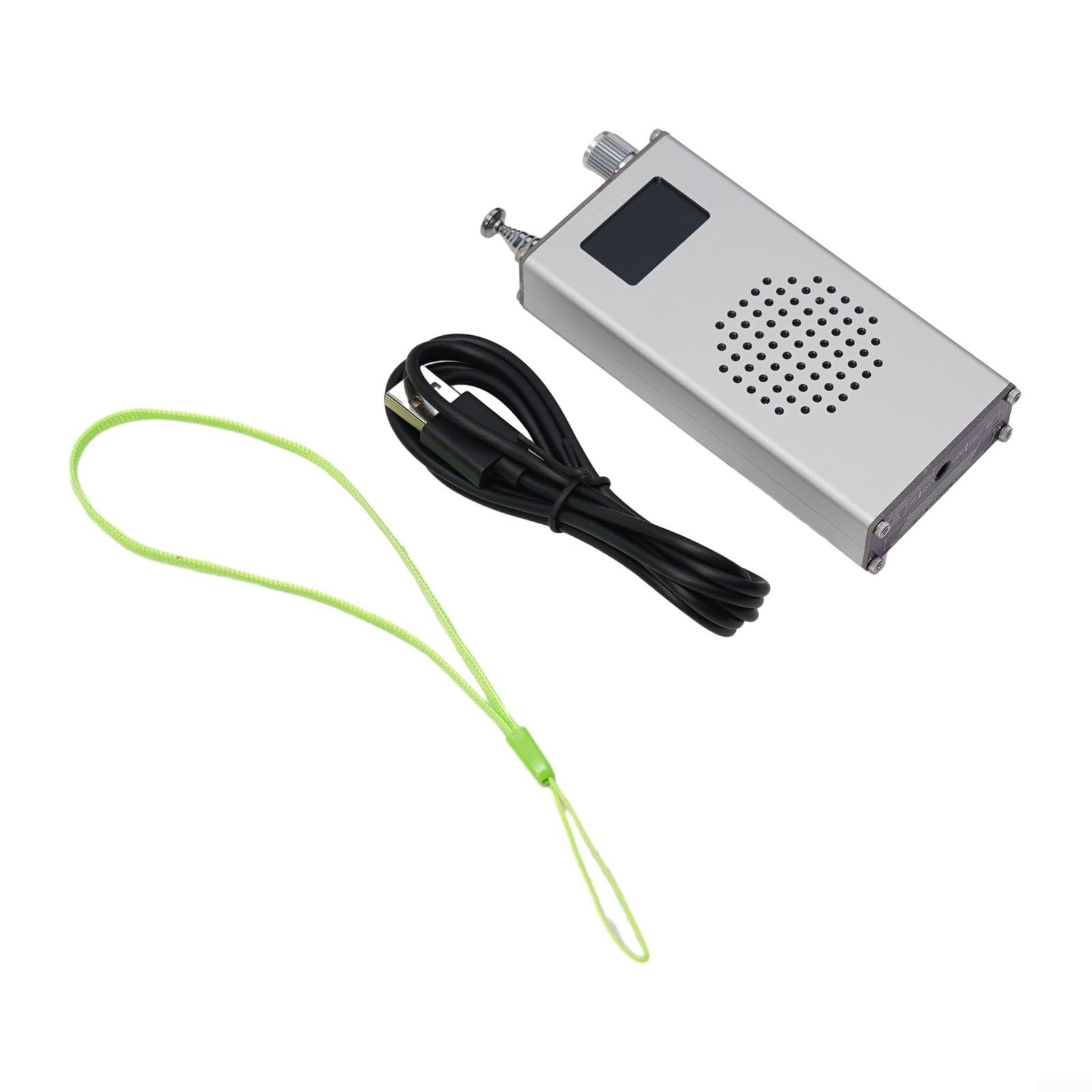 Portable AM/FM Radio Receiver with OLED Display & Built-in Battery - No Power Outage Needed, Includes Whip Antenna, Protective Cover & Cable - Perfect for Emergency Preparedness, Outdoor Adventures & Home Use
