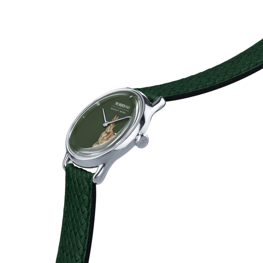 August Berg X Morris & Co. Perlon Braided Nylon Strap Unisex Watch M1FH0630E17VGN7 (30mm) - Stylish & Durable for Everyday Wear, Outdoor Adventures & Fashion Accessories