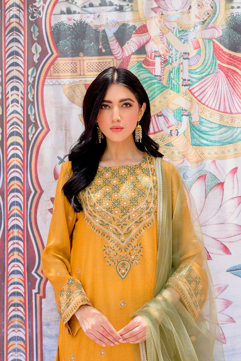GUL E RANA 2PC Embroidered Shirt for Women - Elegant Handcrafted Floral Design, Casual & Party Wear, Perfect for Weddings, Festivals & Special Occasions
