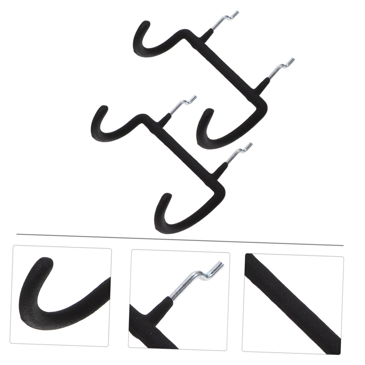 KICHOUSE Heavy Duty Stainless Steel Pegboard Hooks - 3 Pack Garage Tool Organizer for Workshop, Kitchen & Craft Room Storage