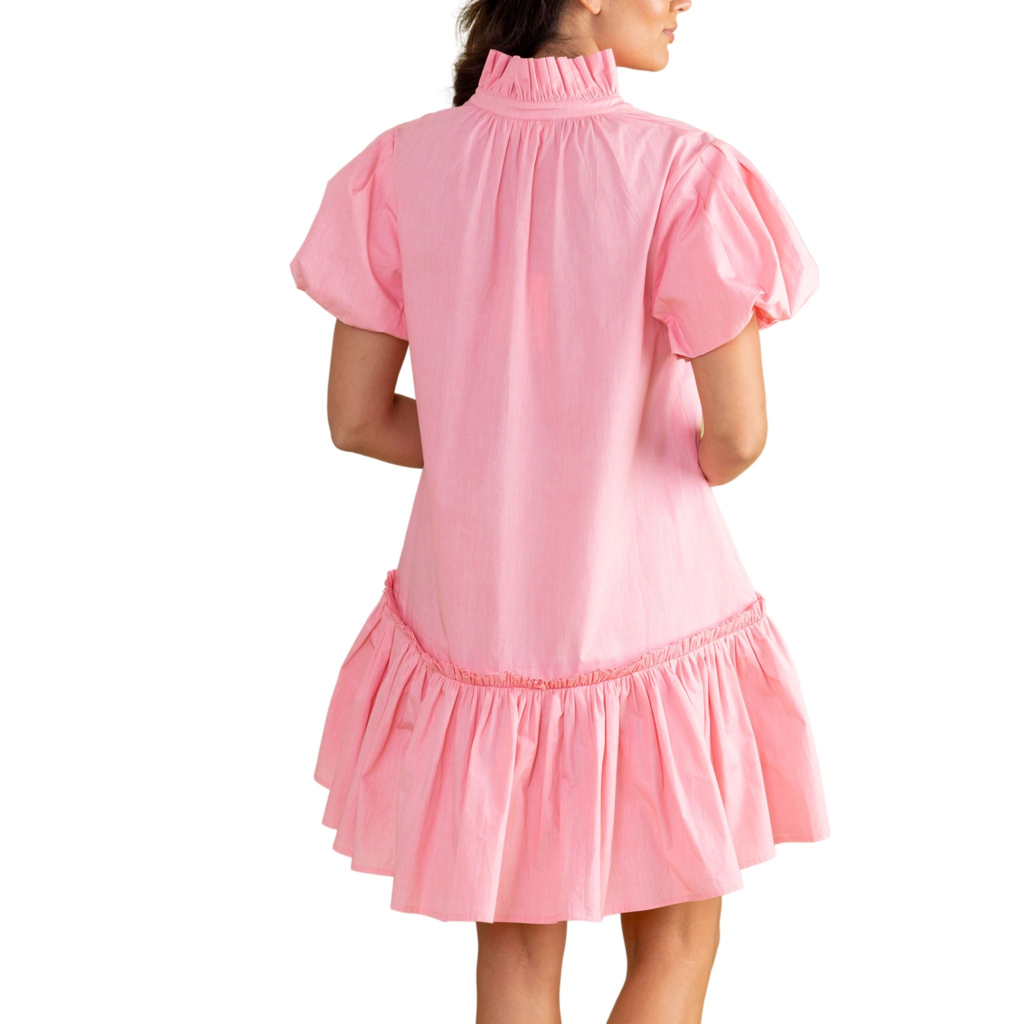 Gia Peony Pleated Dress for Women - Elegant Floral Print Midi Dress with Ruffles, Perfect for Weddings, Parties & Summer Outfits