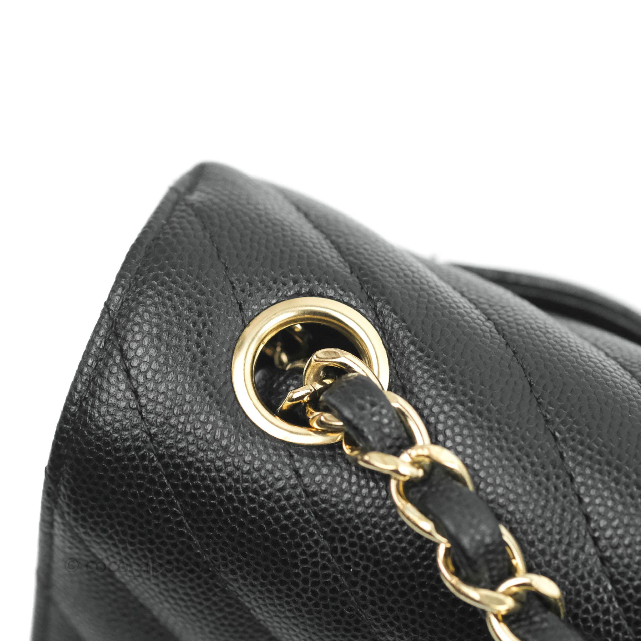 Chanel Chevron Mini Rectangular Flap Bag in Black Caviar Leather with Gold Hardware - Perfect for Evening Events & Luxury Fashion Accessories