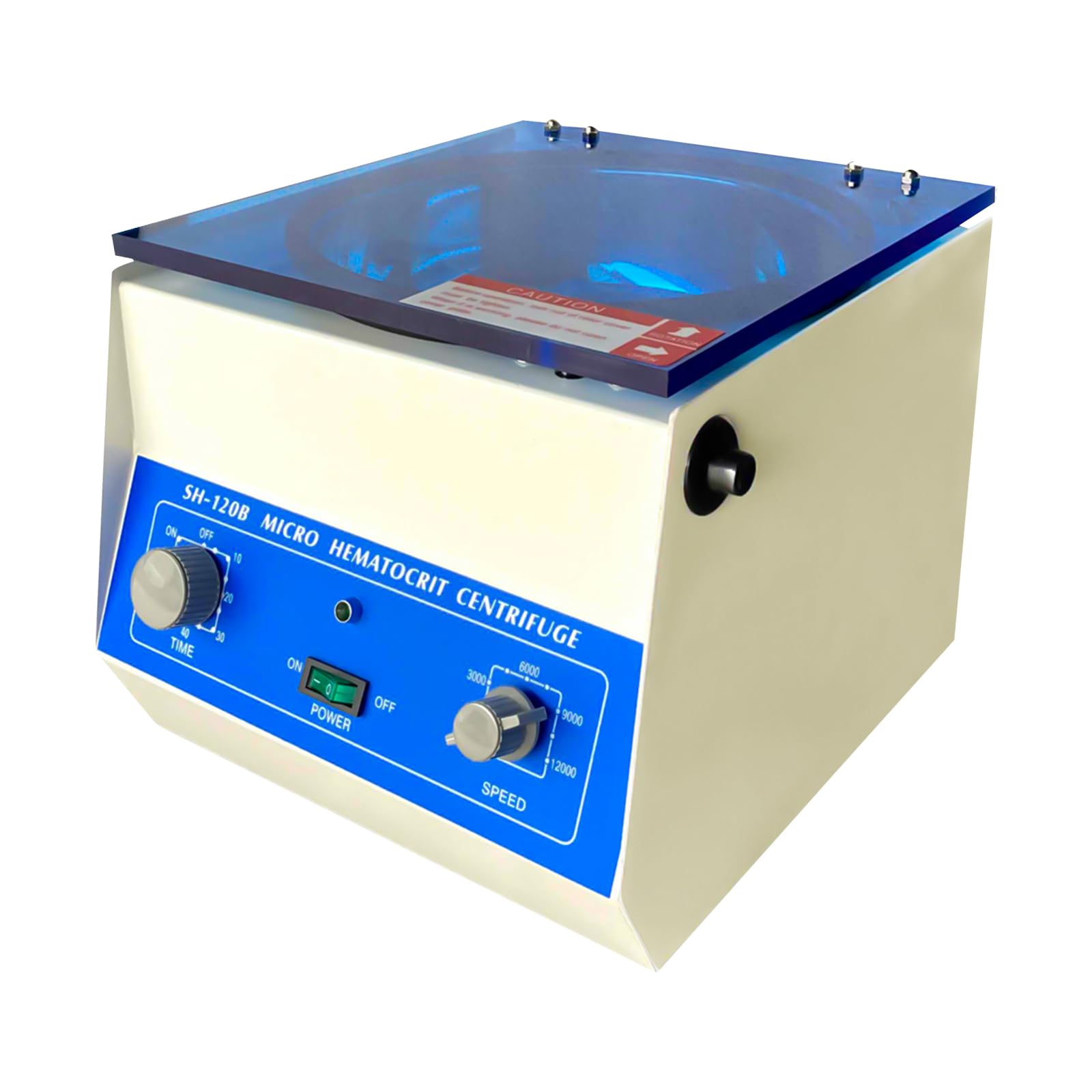 110V 100W SH-120B Lab Centrifuge Machine - High Speed Electric Medical Centrifuge for Microhematocrit Testing | Ideal for Hospitals, Clinics & Medical Laboratories