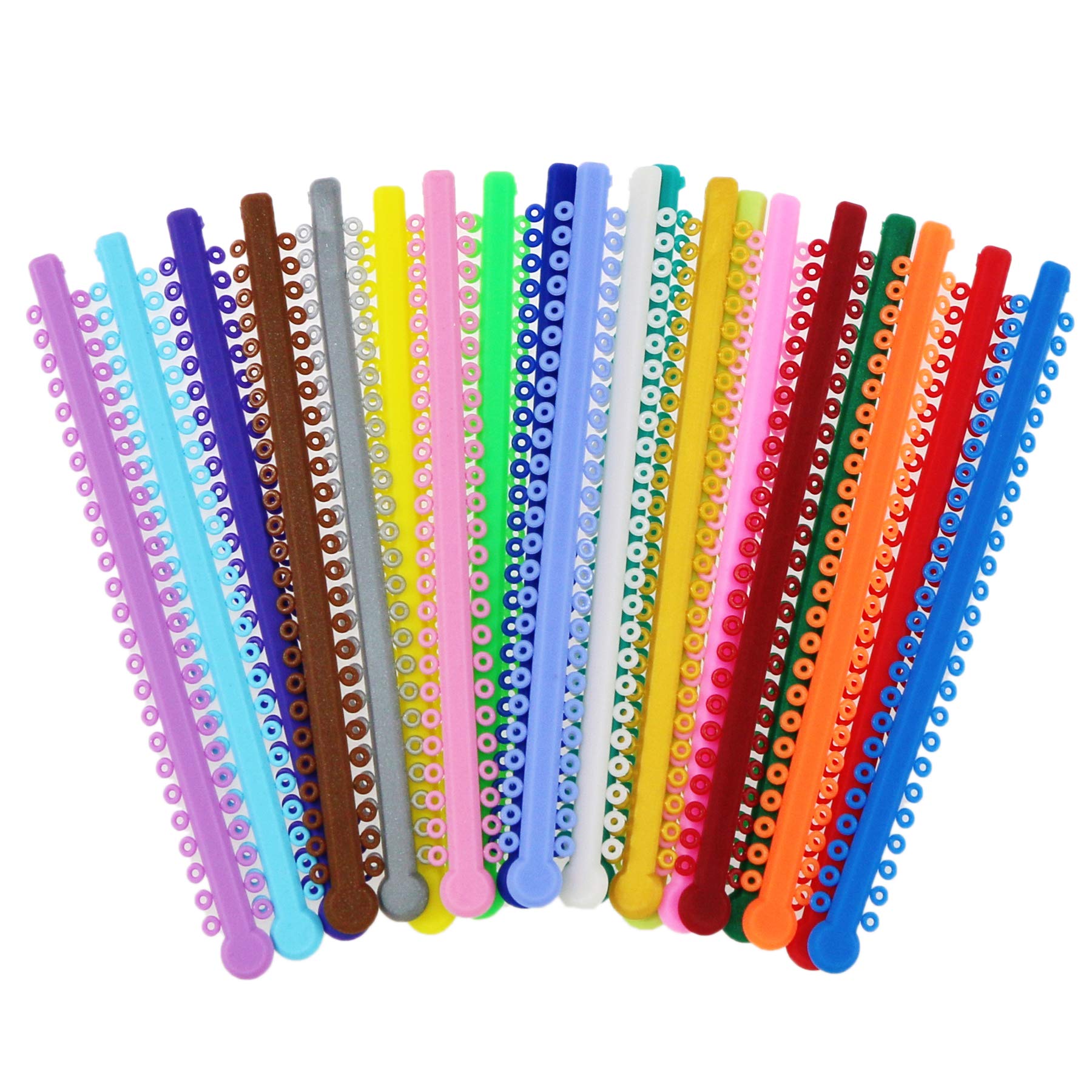 1000Pcs Dental Orthodontic Practice Teeth Model with Elastic Rubber Bands - Mixed Colors for Braces & Orthodontic Training - Perfect for Dentists, Students & DIY Teeth Alignment