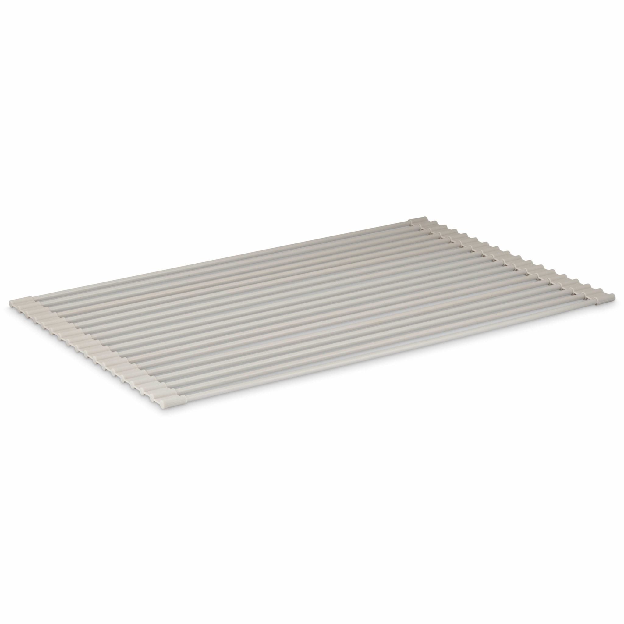 Foldable Silicone Dish Drying Rack - Space Saving Kitchen Organizer, Light Grey | Perfect for Small Spaces, Countertops, RVs & Camping