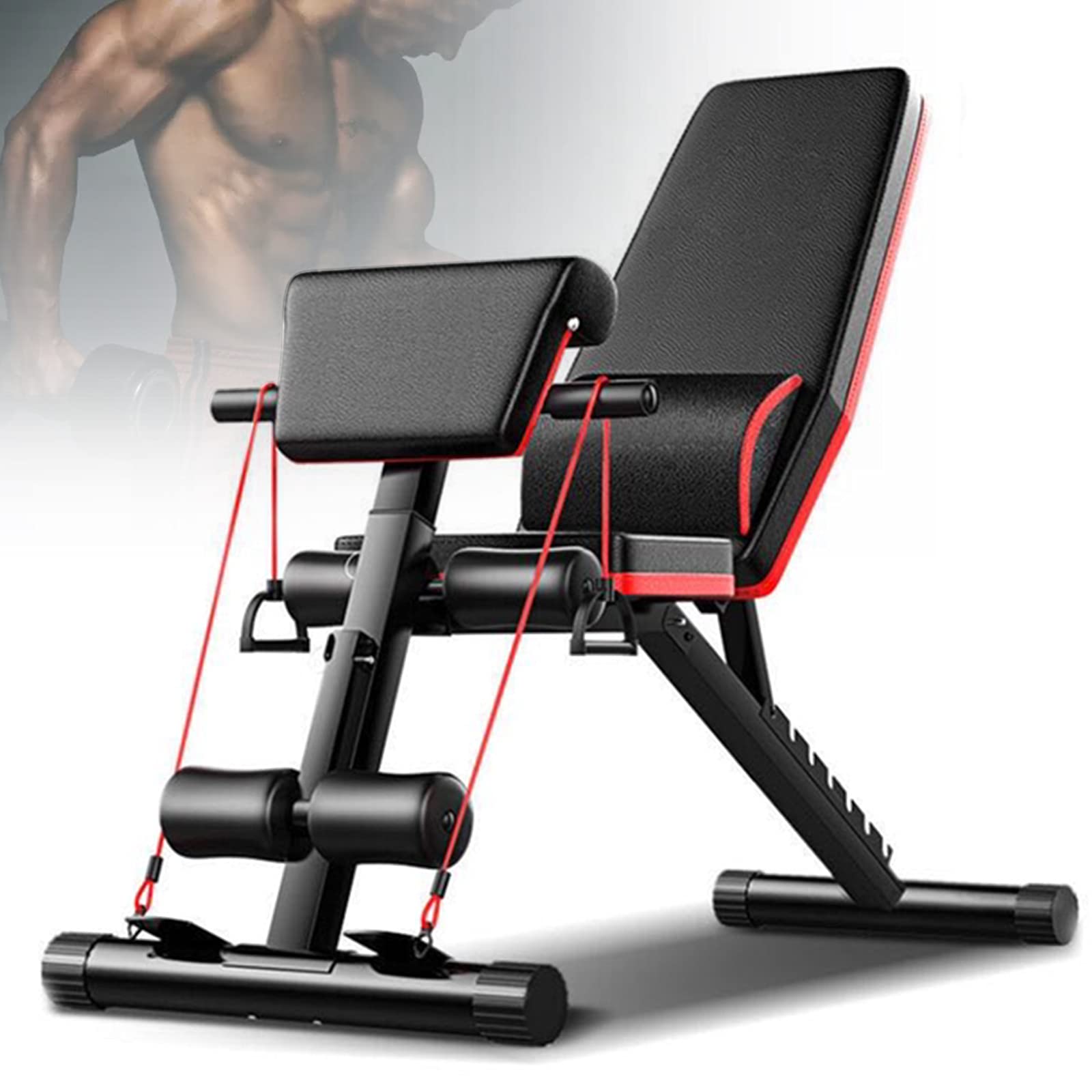 Adjustable Weight Bench 350 lbs Capacity - Anti-Sweat & Dirt-Resistant Home Gym Equipment for Full Body Strength Training - Perfect for Home Workouts, Muscle Building & Fitness Enthusiasts