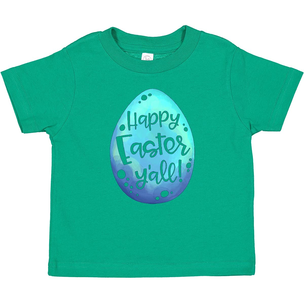 Inktastic Happy Easter Y'all Blue Easter Egg Baby T-Shirt - Cute Easter Outfit for Babies & Toddlers - Perfect for Easter Photos, Egg Hunts & Family Gatherings