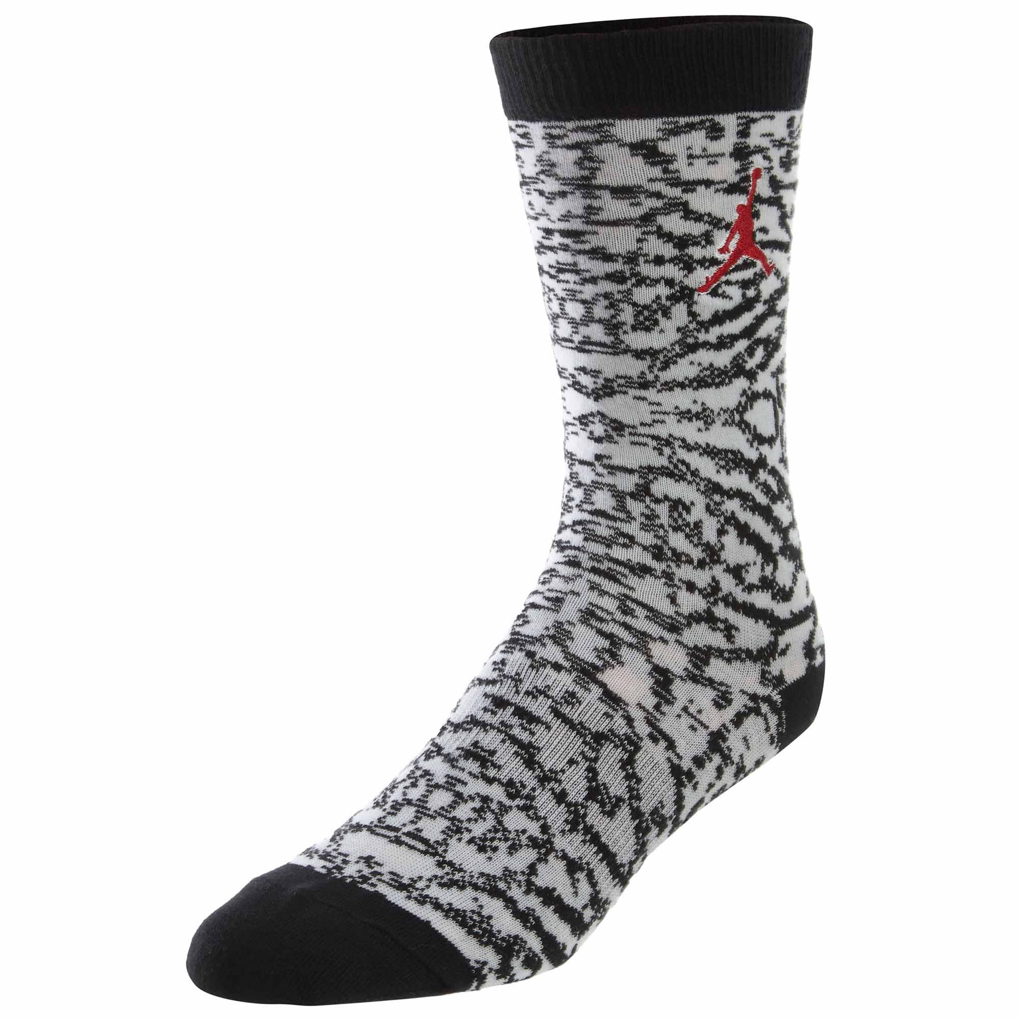 Jordan Seasonal Print Crew Socks for Men - 724930 - Comfortable Athletic Socks for Basketball, Running & Casual Wear