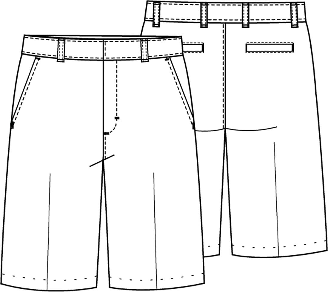 Toddler Uniform Shorts with Faux Fly for School Play