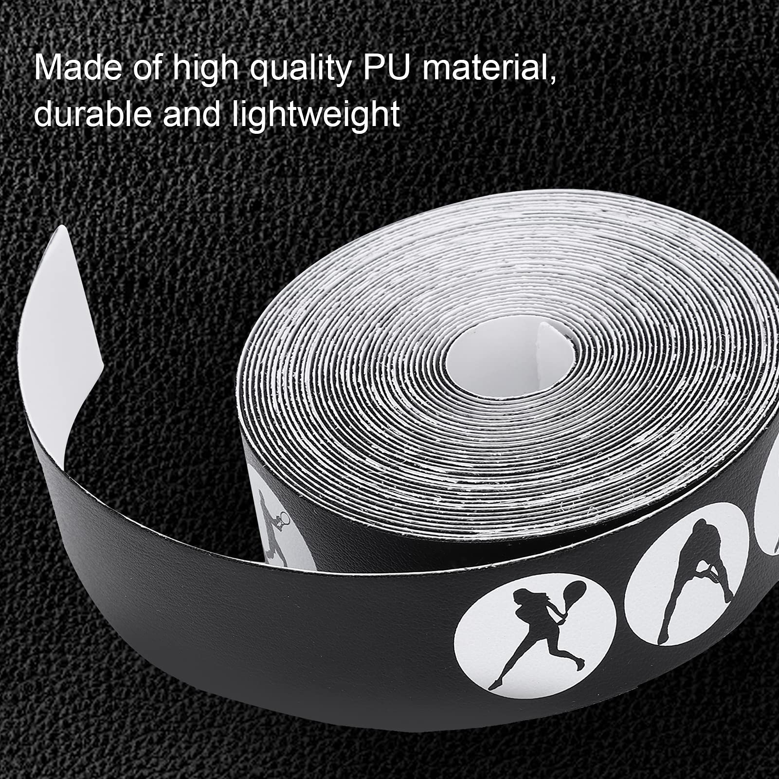 Premium Tennis Racket Head Protection Tape - 5m/16.4ft PU Frame Guard for Racquet, Anti-Scratch & Durable Head Tape - Perfect for Tennis, Badminton & Squash Racket Protection During Practice & Matches