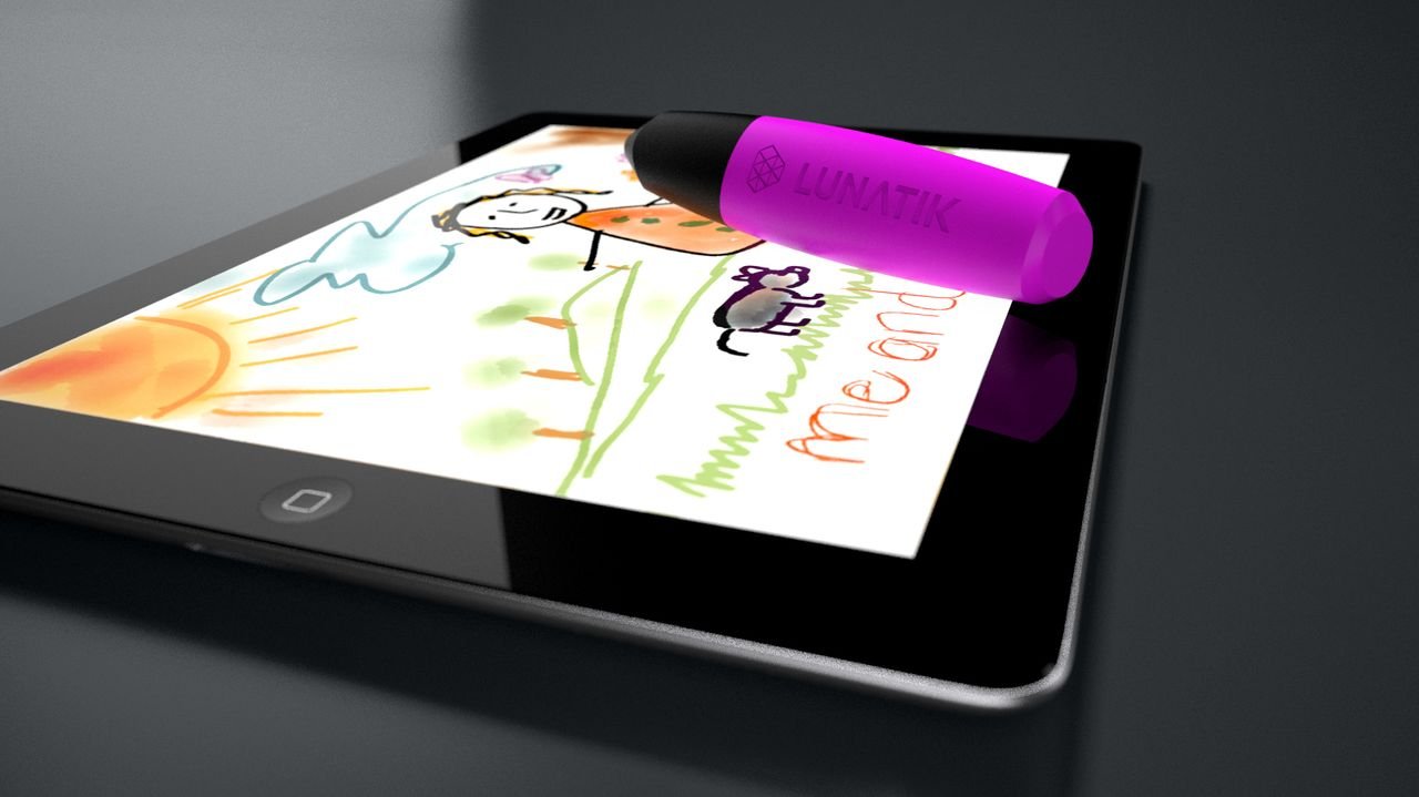 LunaTik CHVIO-042 Stylus Pen for iPad & Tablets - Purple Chubby Touch Screen Stylus with Precision Tip | Perfect for Drawing, Note-Taking & Digital Signatures