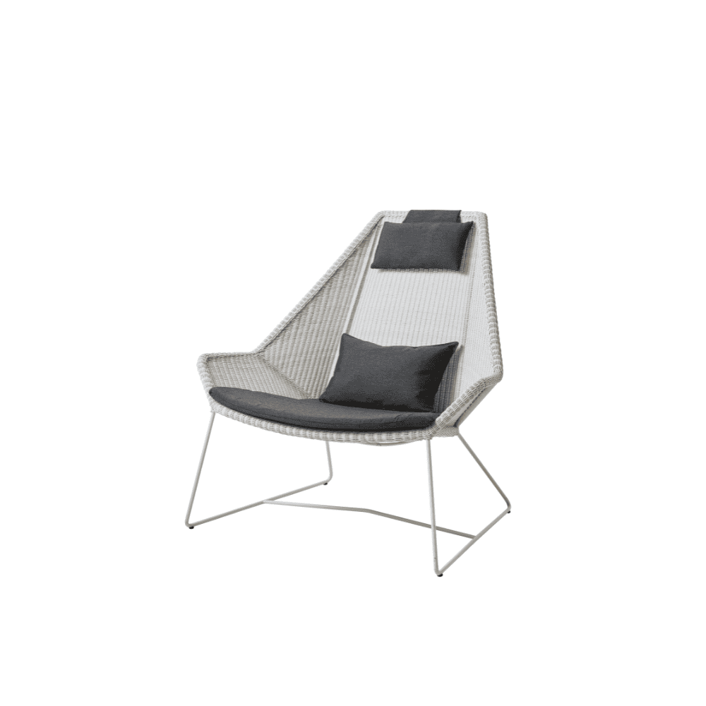 Breeze Highback Outdoor Chair - Comfortable Patio Lounge Chair for Backyard, Poolside, and Garden Relaxation