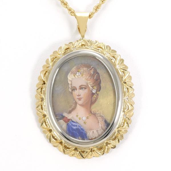 18K Yellow Gold & White Gold Diamond Necklace & Brooch Set - Elegant Jewelry for Weddings, Parties & Special Occasions