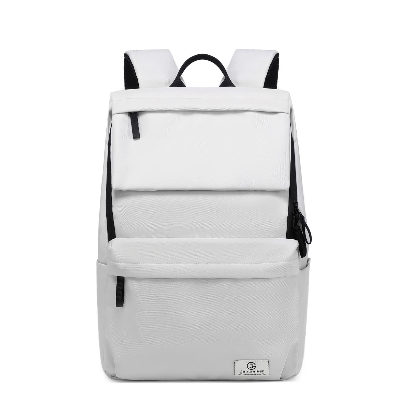 Durable Water-Resistant 15.6 Inch Laptop Backpack for Women & Men - Anti-Theft Travel Backpack with Dedicated Laptop Compartment, 24L Capacity (Beige/Grey) - Perfect for Work, College, Business Trips & Daily Commute