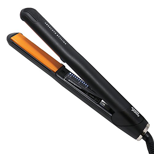 GlamPalm Classic 1 Inch Ceramic Hair Straightener Flat Iron - Adjustable Temperature, Dual Voltage, Swivel Cord - Perfect for Travel, Home & Salon Styling