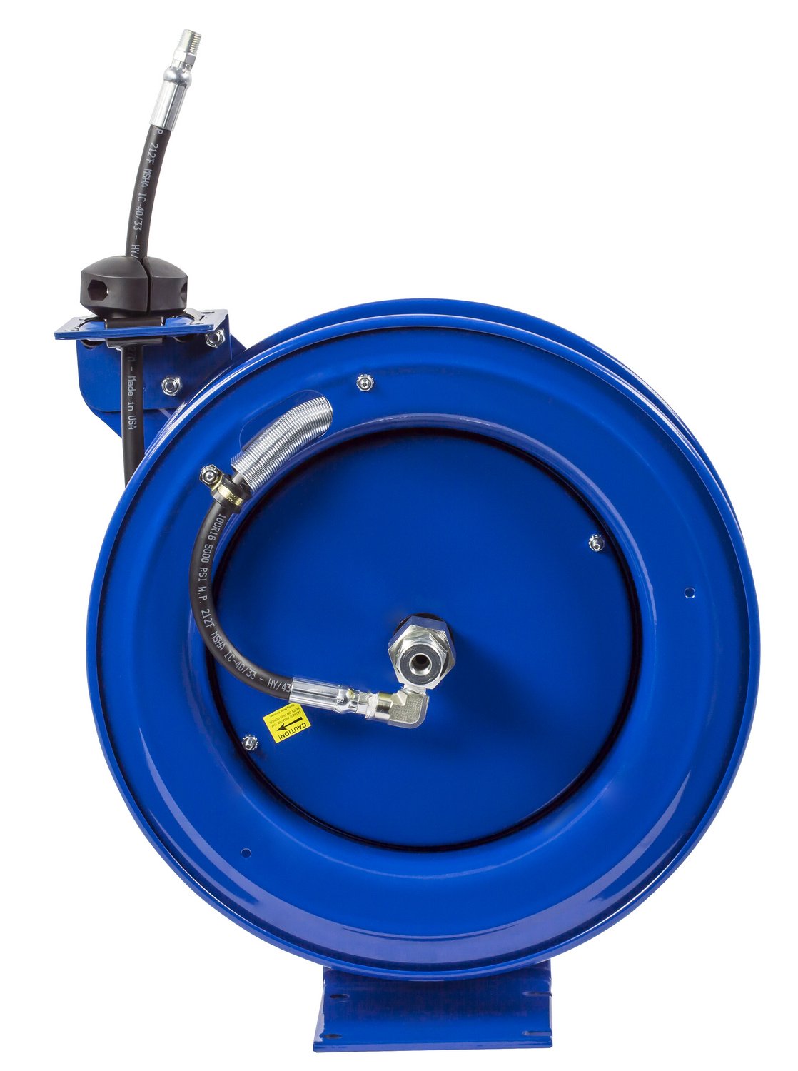 Coxreels P-MP-420 Medium Pressure Retractable Air Water Oil Hose Reel - 1/2 Inch ID, 20 Foot Hose Capacity, 2500 PSI, Includes Hose, Made in USA - Perfect for Automotive Shops, Industrial Applications & Home Garages