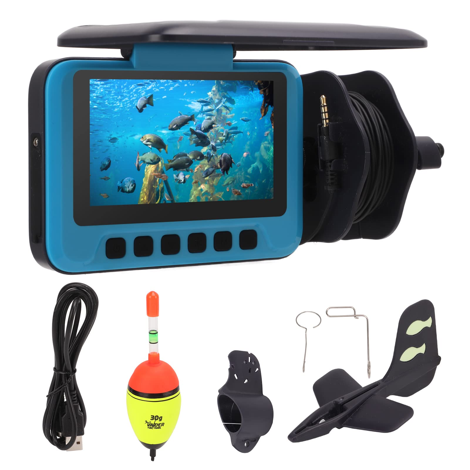 Zyyini 4.3 Inch IPS Underwater Fishing Camera with LED Lights - Portable Waterproof Fish Finder for Ice, Lake, Sea & Kayak Fishing - Perfect for Boat Anglers & Ice Fishing Enthusiasts