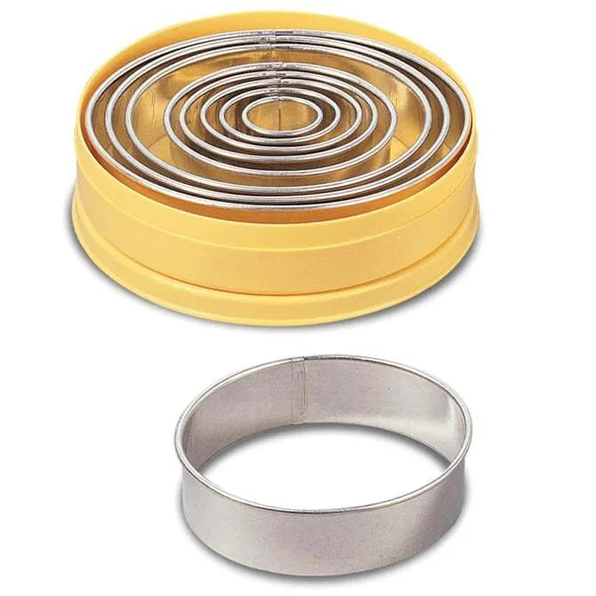 9-Piece Oval Pastry Cutter Set for Baking - Stainless Steel Dough Cutters for Cookies, Pies, Empanadas & Pastries | Perfect for Home Bakers & Professional Chefs