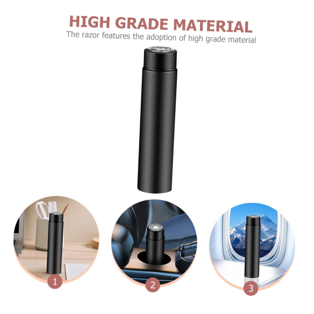Premium Men's Razor - Compact Electric Shaver for Face & Body Trimming, USB Rechargeable, Travel-Friendly - Perfect for Daily Shaving, Business Trips & Gym Bag Essentials