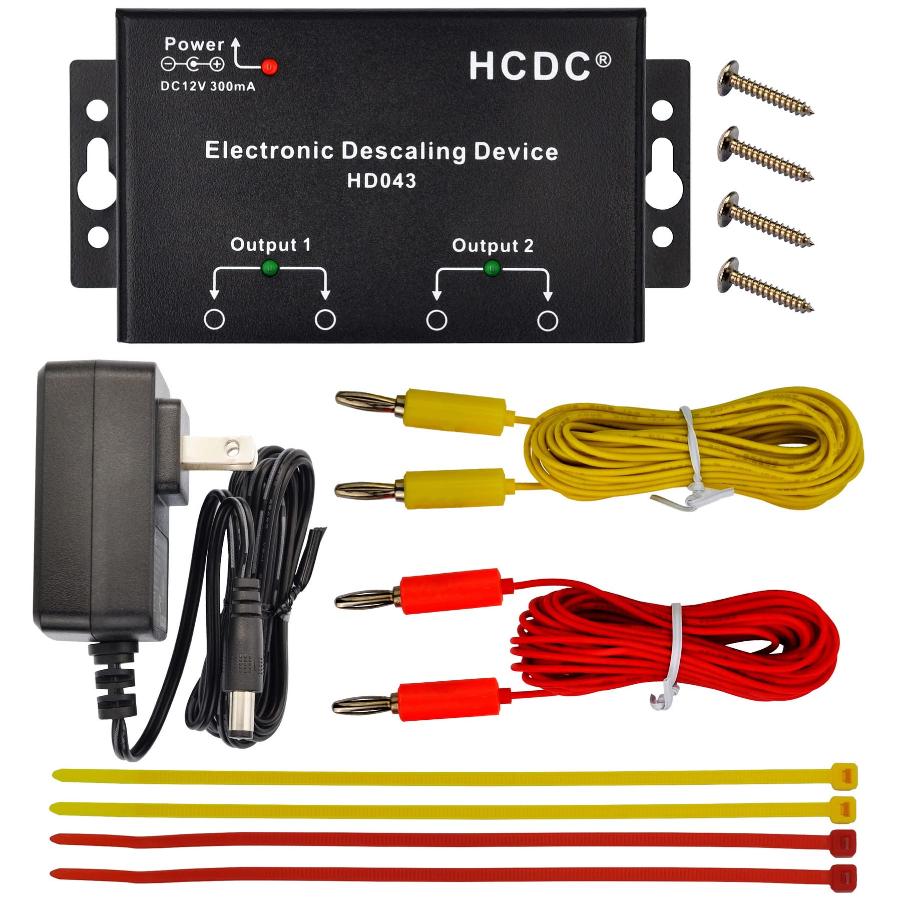 Electronic Water Descaler for Home - Eco-Friendly Water Softener Alternative - Reduces Limescale & Protects Pipes - HD043 Model - Perfect for Hard Water Areas, Dishwashers, Washing Machines & Shower Heads