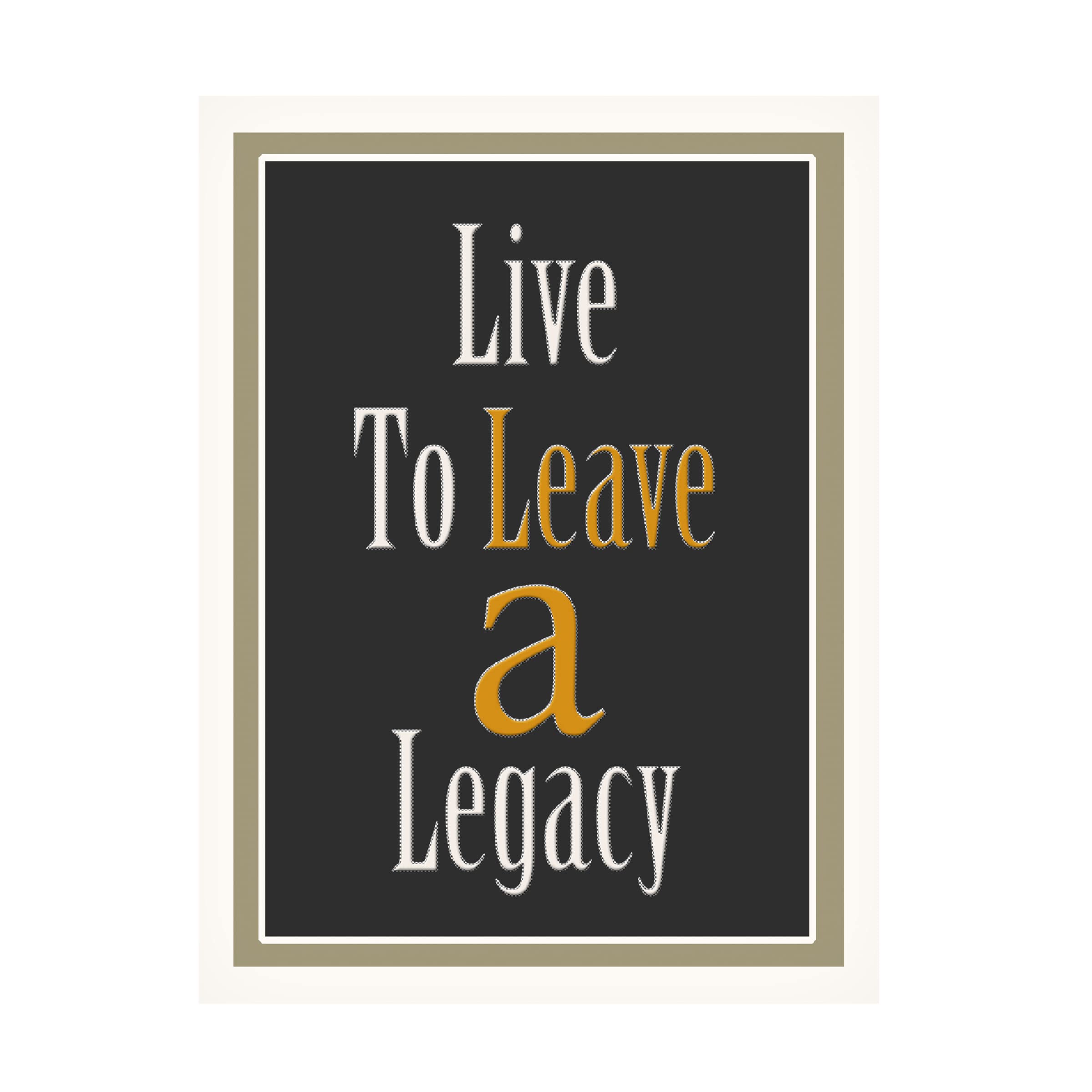 Trademark Fine Art 'Legacy Word Art' Canvas Print by Richard Homawoo - Inspirational Wall Decor for Living Room, Office & Bedroom