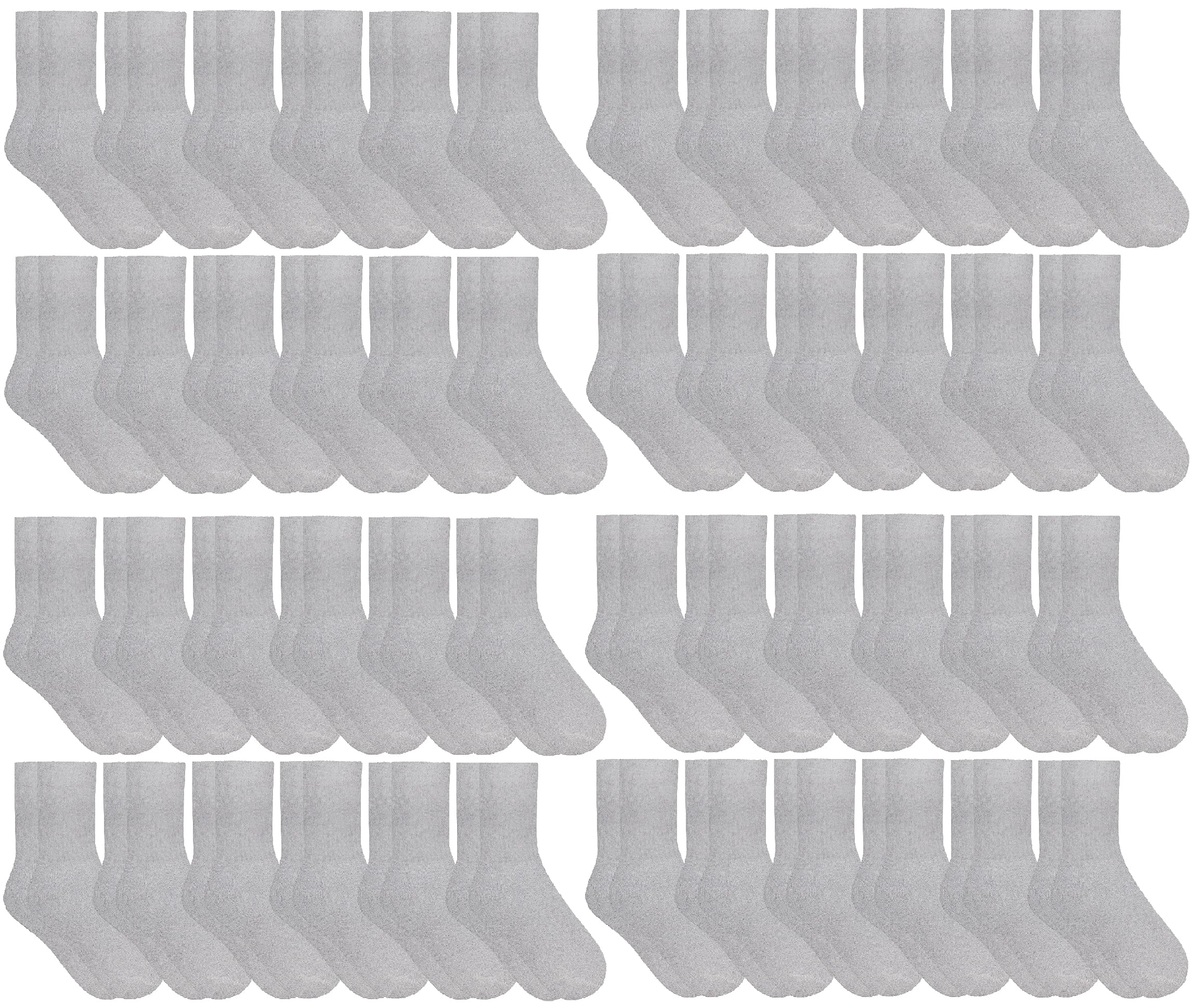 240 Pairs Cotton Crew Socks for Kids - Bulk Wholesale Pack (6 Sizes, 20 Colors) - Soft Comfortable School, Sports & Everyday Wear Socks