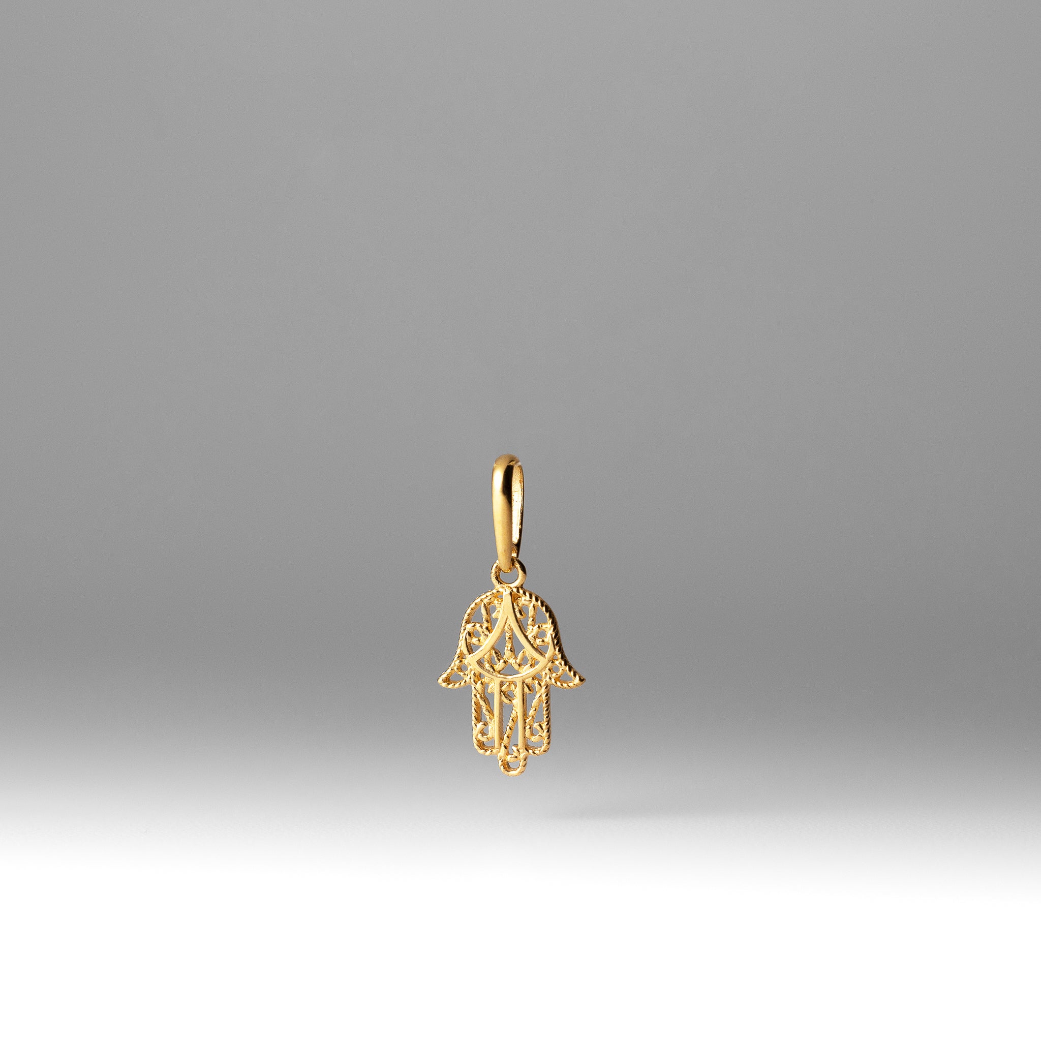 Gold Filigree Hamsa Hand Pendant Necklace YC1502 - Elegant Jewelry for Protection & Good Luck | Perfect for Gifts, Meditation & Spiritual Wear